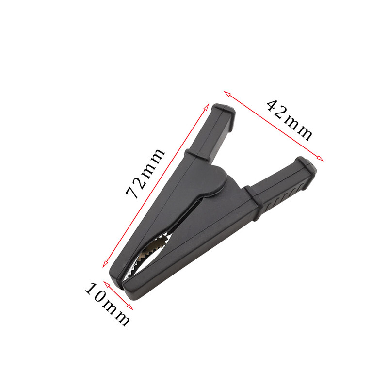 2 vnt. 50A 75 mm izoliuotas aligatoriaus segtukas automobilinio namelio furgono akumuliatoriaus bandymo laido krokodilų segtukai, 5 spalvos