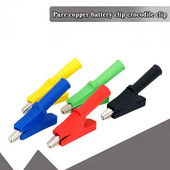 2tk 30A puhtast vasest akuklamber krokodilliklambriga kaabliklamber, keskmine 4 mm pistik, kõrgepinge täiskomplekti korpuse test