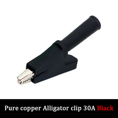 2tk 30A puhtast vasest akuklamber krokodilliklambriga kaabliklamber, keskmine 4 mm pistik, kõrgepinge täiskomplekti korpuse test