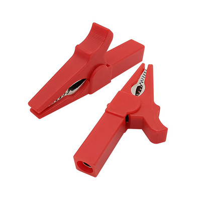 2 tk 55 mm alligaatoriklambritega isoleeritud multimeetri aku kaabli testsondi klamber DIY elektriline krokodilliklamber 4 mm banaanipistiku jaoks