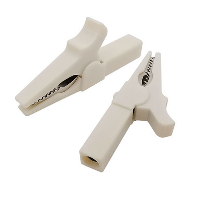 2 tk 55 mm alligaatoriklambritega isoleeritud multimeetri aku kaabli testsondi klamber DIY elektriline krokodilliklamber 4 mm banaanipistiku jaoks