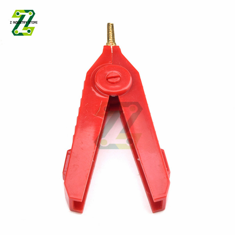 1 ks krokosvorka 90 mm medená pozlátená svorka, testovacia svorka sivá/čierna/červená pre presné prístroje