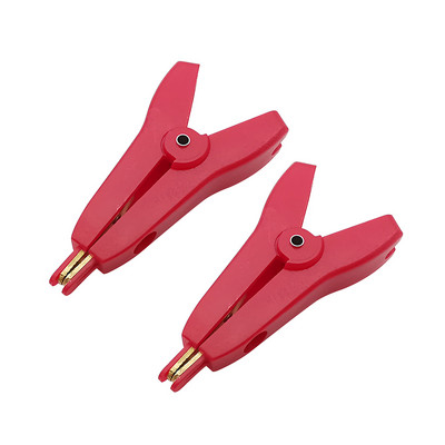 2tk 5A lame vasest krokodilliklamber 52mm LCR vasest messingist alligaatori klambrikaabel aku metallist testklambrid must punane hall
