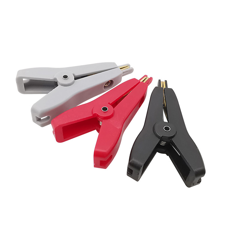 2tk 5A lame vasest krokodilliklamber 52mm LCR vasest messingist alligaatori klambrikaabel aku metallist testklambrid must punane hall