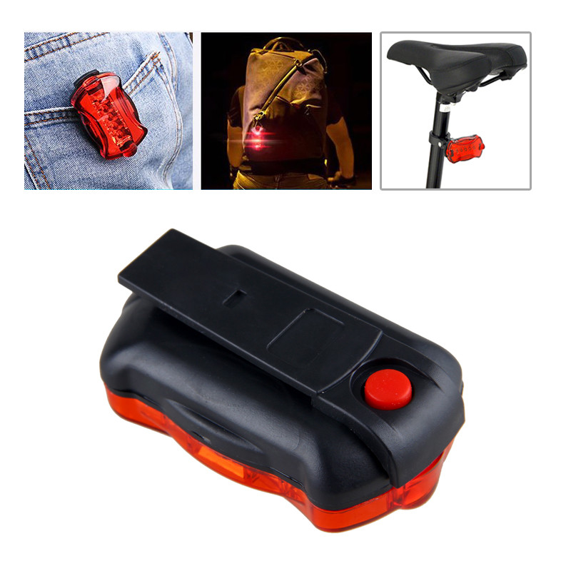 LED dviračio žibintas 5 LED galinis dienos žibintas raudonas dviračio galinis žibintas galinis galinis stovėjimo žibintas