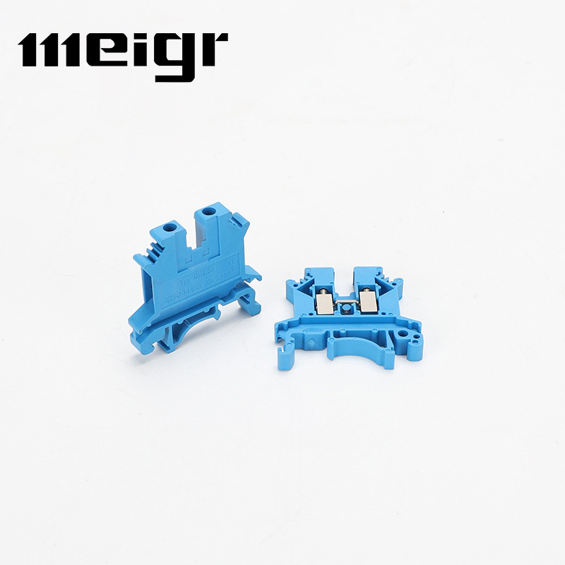 10Pcs UK 2.5 Cable Connector 2.5B Βιδωτή σύνδεση Electr Termin 2.5mm² Wire Electrical Connector Din Rail Terminal Block UK2.5B