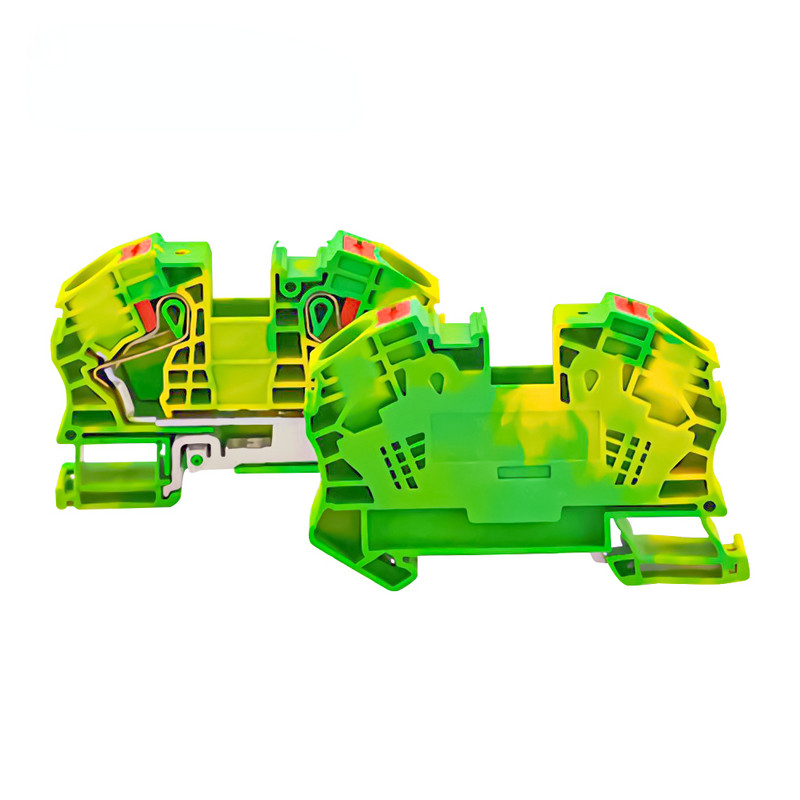 1 τεμάχιο PT-16-PE Μπλοκ ακροδεκτών σιδηροτροχιάς με ώθηση ελατηρίου χωρίς βίδα τροφοδοσία μέσω γείωσης Σύνδεσμος καλωδίου μπλοκ ακροδεκτών PT16-PE