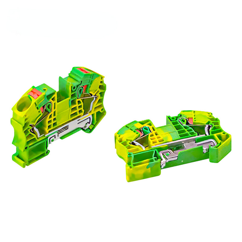 1 τεμάχιο PT-16-PE Μπλοκ ακροδεκτών σιδηροτροχιάς με ώθηση ελατηρίου χωρίς βίδα τροφοδοσία μέσω γείωσης Σύνδεσμος καλωδίου μπλοκ ακροδεκτών PT16-PE