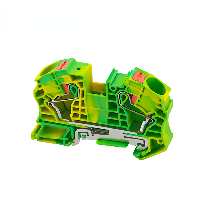 1 τεμάχιο PT-16-PE Μπλοκ ακροδεκτών σιδηροτροχιάς με ώθηση ελατηρίου χωρίς βίδα τροφοδοσία μέσω γείωσης Σύνδεσμος καλωδίου μπλοκ ακροδεκτών PT16-PE