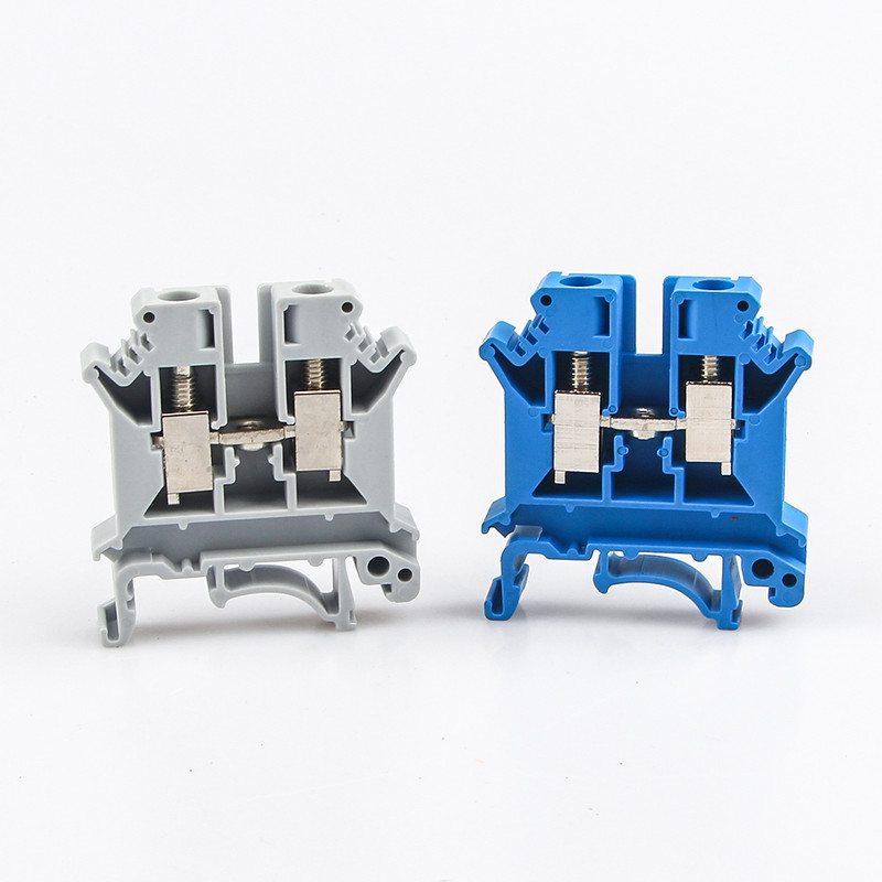 10 tk UK-6N Din-rööpa klemmiplokk universaalklassi ühenduskruviga ühendusega klemmiribaplokk UK6N traatjuht