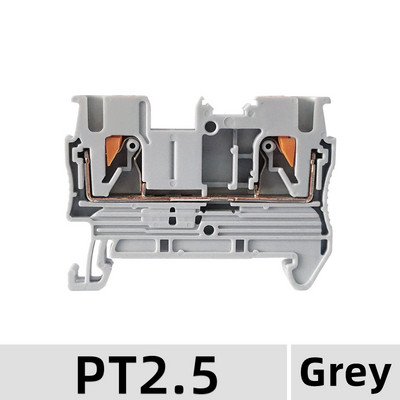 Μπλοκ ακροδεκτών 1/5/10PCS Din Rail PT-2.5 Μπλοκ ακροδεκτών ελατηρίου αγωγού ηλεκτρικού καλωδίου χωρίς βίδες