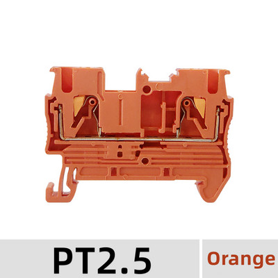 Μπλοκ ακροδεκτών 1/5/10PCS Din Rail PT-2.5 Μπλοκ ακροδεκτών ελατηρίου αγωγού ηλεκτρικού καλωδίου χωρίς βίδες