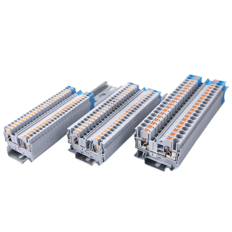 Μπλοκ ακροδεκτών 1/5/10PCS Din Rail PT-2.5 Μπλοκ ακροδεκτών ελατηρίου αγωγού ηλεκτρικού καλωδίου χωρίς βίδες
