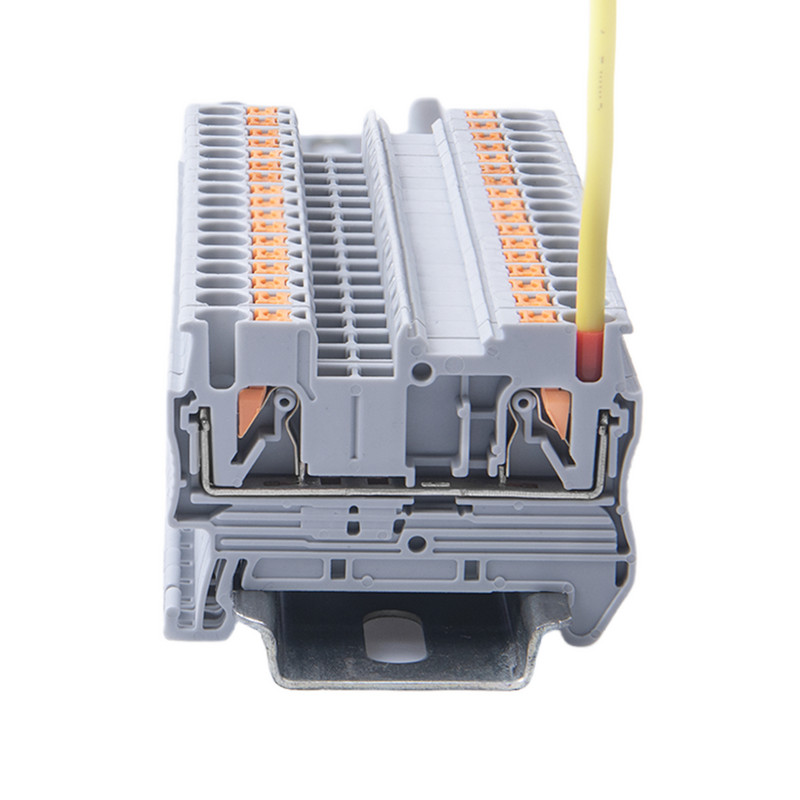 Μπλοκ ακροδεκτών 1/5/10PCS Din Rail PT-2.5 Μπλοκ ακροδεκτών ελατηρίου αγωγού ηλεκτρικού καλωδίου χωρίς βίδες
