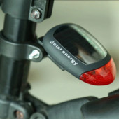 Galinis žibintas dviračio žibintas dviračių sauga Saulės energija Galinis žibintas Įkraunamas USB 2LED dviračio priedai įspėjamoji lemputė