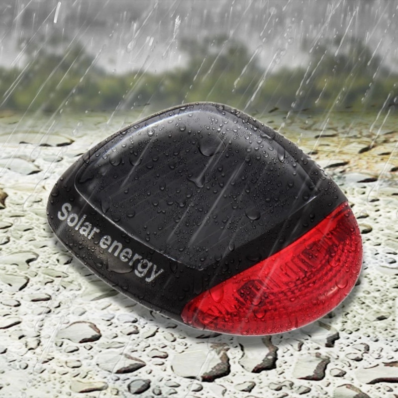 Galinis žibintas dviračio žibintas dviračių sauga Saulės energija Galinis žibintas Įkraunamas USB 2LED dviračio priedai įspėjamoji lemputė