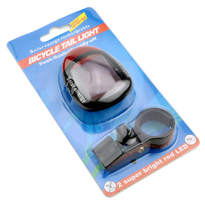 Galinis žibintas dviračio žibintas dviračių sauga Saulės energija Galinis žibintas Įkraunamas USB 2LED dviračio priedai įspėjamoji lemputė