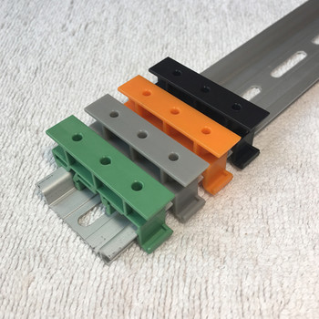 Нов PCB 25 mm адаптер за монтаж на DIN шина Държач за скоба за печатна платка Щипки за носач Основа за монтаж на панел Държач за печатни платки 1 комплект