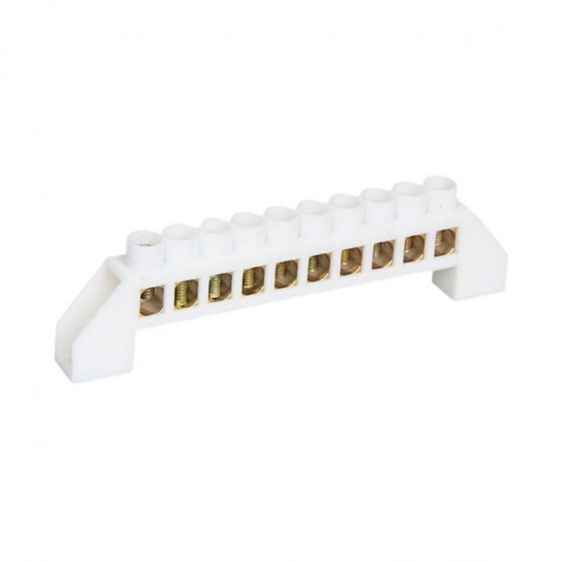 10 asendit valmistatud vasest ja plastist 6,5 mm vasest kruviga klemmiplokk valge silla kujuga tõkkeriba üherealine