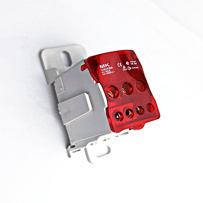 1 tk Din-siiniga UKK80A klemmiplokk 1 paljudes väljundi jaotuskarbis universaalne elektrijuhtme pistik punane kollane sinine roheline
