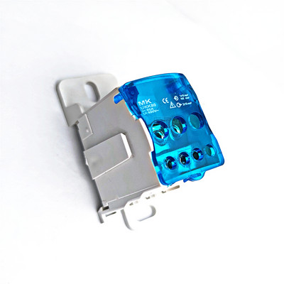 1 tk Din-siiniga UKK80A klemmiplokk 1 paljudes väljundi jaotuskarbis universaalne elektrijuhtme pistik punane kollane sinine roheline