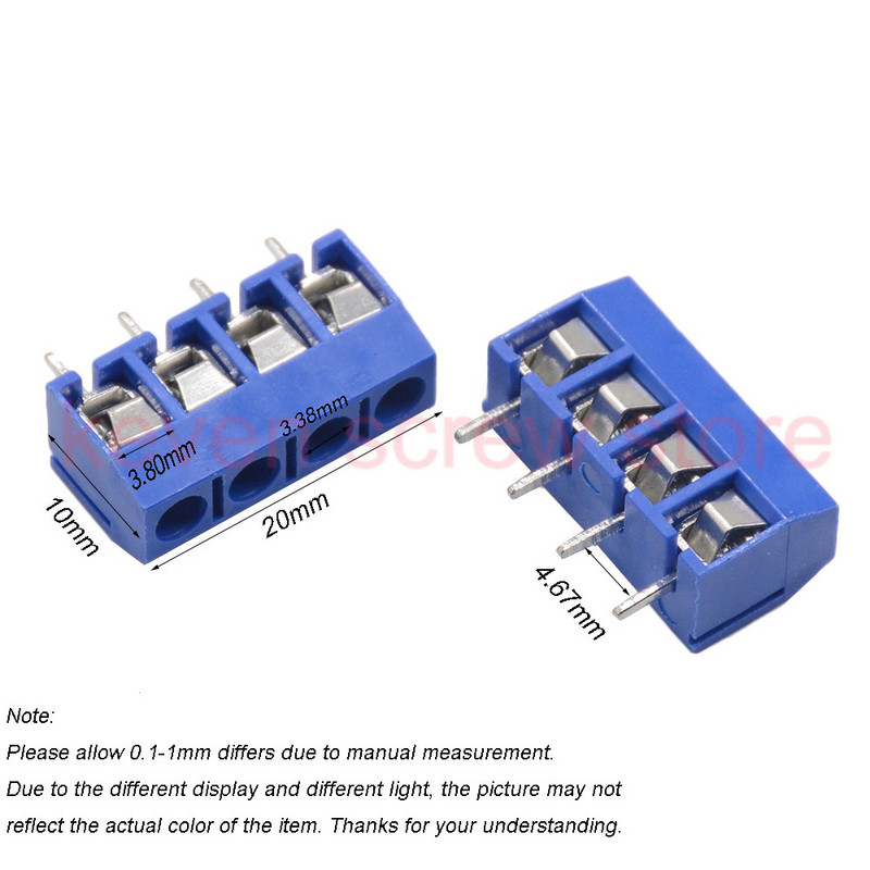 5 ΤΕΜ/Παρτίδα KF301-5.0-2P KF301-3P KF301-4P Βήμα 5,0 χιλιοστών ίσιος πείρος 2P 3P 4P Βιδωτή υποδοχή μπλοκ ακροδεκτών PCB
