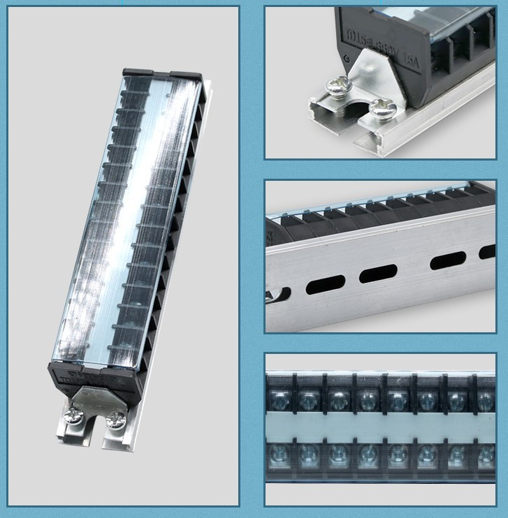 1db Td-1510 sín típusú sorkapocs 15A 10 pozíciós sorkapocs rövid szalag TD rövid csatlakozó feszültségálló 660V vas