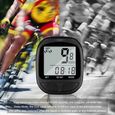 1 tk veekindel juhtmega digitaalne jalgrattasõidu spidomeeter läbisõidumõõdik Jalgrattasõidu kiiruse loendur kooditabel jalgrattatarvikud