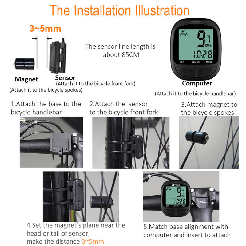 1 tk veekindel juhtmega digitaalne jalgrattasõidu spidomeeter läbisõidumõõdik Jalgrattasõidu kiiruse loendur kooditabel jalgrattatarvikud