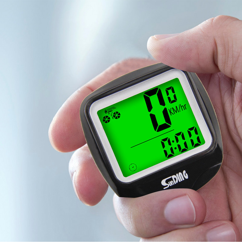 MTB jalgratta juhtmega kooditabel LCD digitaalne ekraan arvuti stopper Treeningu taimer mägirattasõidu spidomeetri läbisõidumõõdik