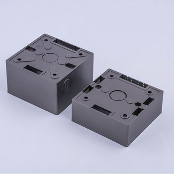 5PCS 86 тип 50 mm задълбочена универсална монтирана на повърхността долна кутия превключвател за гнездо, монтирана на стена съединителна кутия златисто сиво черно бяло