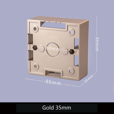 5 TK 86 tüüp 50 mm süvendatud universaalne pinnale paigaldatav alumine karbi pistikupesa lüliti seinale paigaldatav harukarp Kuld hall must valge