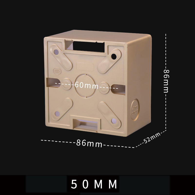5 TK 86 tüüp 50 mm süvendatud universaalne pinnale paigaldatav alumine karbi pistikupesa lüliti seinale paigaldatav harukarp Kuld hall must valge