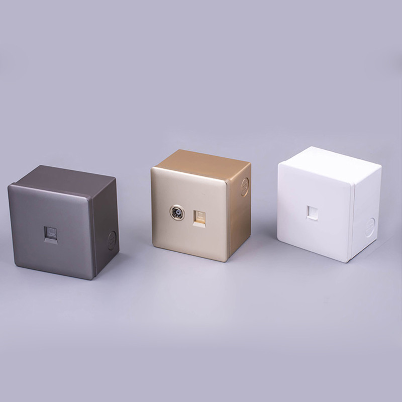 5 TK 86 tüüp 50 mm süvendatud universaalne pinnale paigaldatav alumine karbi pistikupesa lüliti seinale paigaldatav harukarp Kuld hall must valge