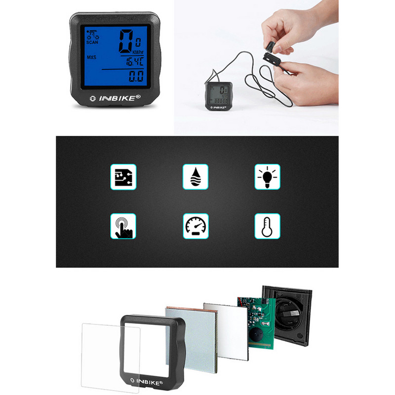 Vezetékes Stopper Kerékpár Számítógép GPS Sebességmérő Vízálló Kerékpárkövető Világító MTB országúti kerékpár kilométerszámláló Kerékpáros tartozékok