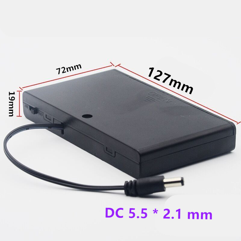 12V 8 AA държач за батерии Калъф за съхранение Пластмасов 1,5 V калъф за батерии Превключвател за ВКЛ./ИЗКЛ. с капачка за 8 X 1.5V AA батерии