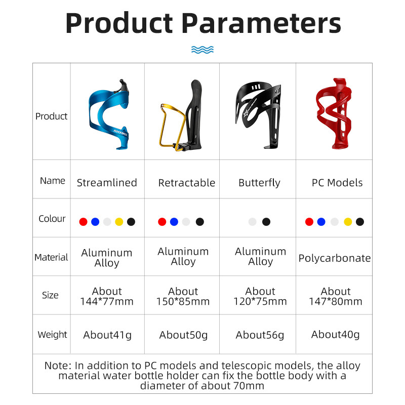 Rockbros službeni podesivi kavez za bocu za vodu Držač za bocu za MTB biciklizam od aluminijske legure Ultralaki stalak za montažu na upravljač