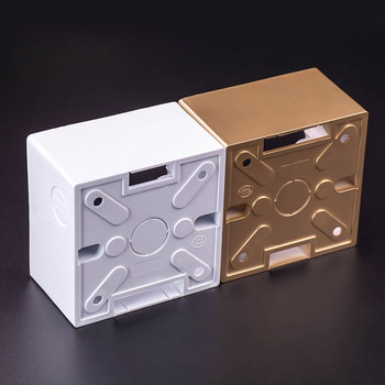 5PCS Тип 86 Deepened Универсална повърхностно монтирана долна кутия Монтирана на стена PVC разклонителна кутия Златно сиво Черно бяло