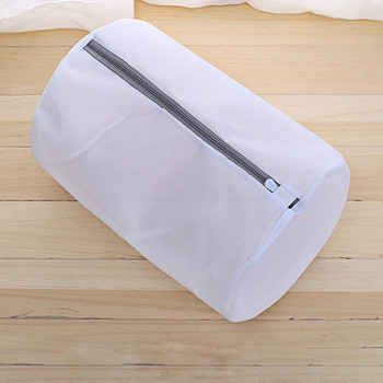Сиви мрежести торби за пране с цип Домакинска чанта за пералня за пране Бельо Сутиен Чорапи Мръсни дрехи Органайзер Кош за пране