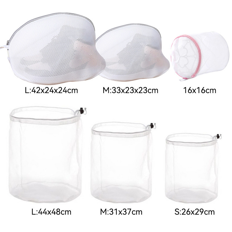 Mrežasta vreća za rublje Poliester Vreće za pranje rublja Gruba mreža Košara za rublje Vreće za rublje Alati za čišćenje u kućanstvu Pribor