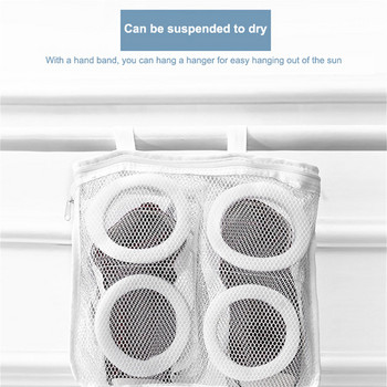 Κρεμαστή τσάντα πλυσίματος παπουτσιών Διχτυωτό πλυντήριο ρούχων Τσάντα παπουτσιών Φορητή τσάντα πλυντηρίου Παπούτσια ταξιδιού Τσάντες αποθήκευσης Αξεσουάρ μπάνιου