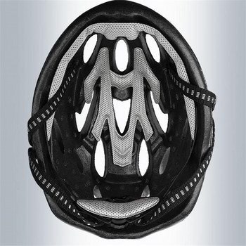 52-62 см Черен велосипеден шлем с LED светлина Свръхлек дишащ велосипеден шлем Каска за каране на планински шосе Велосипедни каски 4#