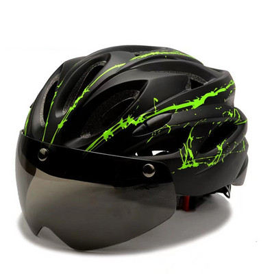 52-62 cm crna biciklistička kaciga s LED svjetlom Ultralaka prozračna biciklistička kaciga za vožnju brdskom cestom biciklističke kacige 4#