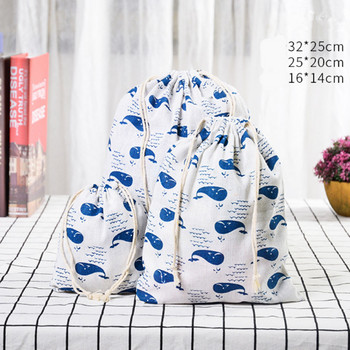 1PC 25*32cm Cotton Draw String Floral Storage Bag Чанти за играчки за пране Home Travel A150