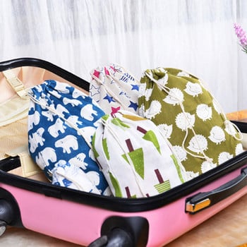 1PC 25*32cm Cotton Draw String Floral Storage Bag Чанти за играчки за пране Home Travel A150