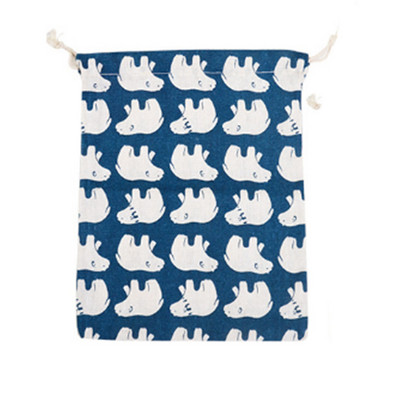 1PC 25*32cm Cotton Draw String Floral Storage Bag Чанти за играчки за пране Home Travel A150