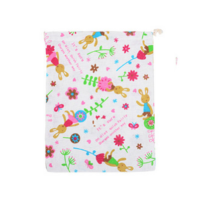 1PC 25*32cm Cotton Draw String Floral Storage Bag Чанти за играчки за пране Home Travel A150