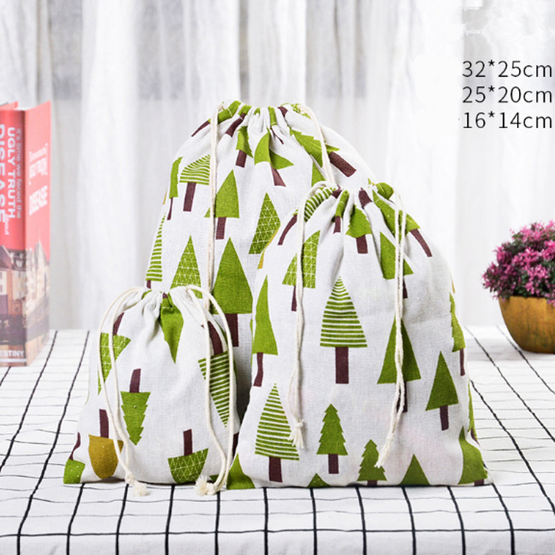 1PC 25*32cm Cotton Draw String Floral Storage Bag Чанти за играчки за пране Home Travel A150