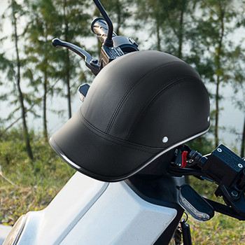 Каски за велосипедна бейзболна шапка Мотокрос Електрически велосипед ABS кожена предпазна каска за колоездене с регулируема каишка за възрастни 2#