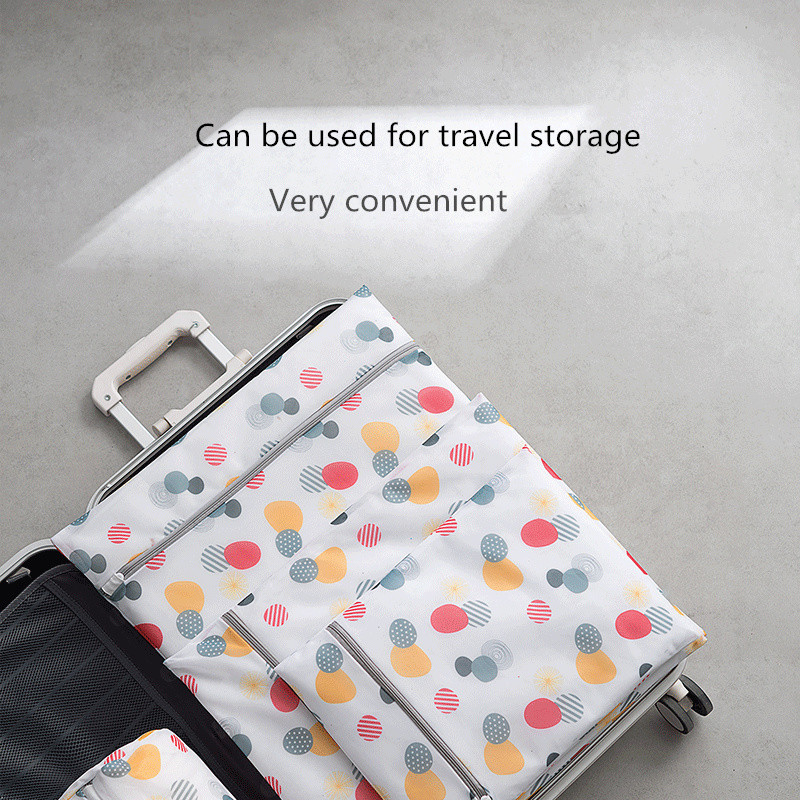 Utazó hordozható piszkos szennyes mosótáska Mosó fehérnemű Melltartó táskák Hálós poliészter mosótáska nagy ruha szervező mosótáska